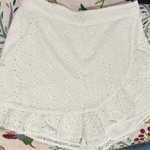 Hollister White Eyelet Skort